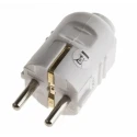 RS PRO 16A 250V Type F German Schuko Mains Plug White Cable Screw Termination 849-6103
