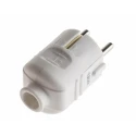 RS PRO 16A 250V Type F German Schuko Mains Plug White Cable Screw Termination 849-6103