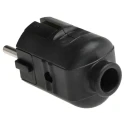 RS PRO Mains Plug Type F German Schuko 16A 250V Black Cable Screw Termination 849-6112