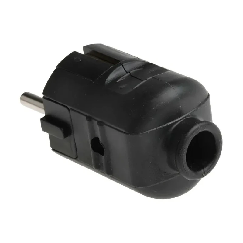 RS PRO Mains Plug Type F German Schuko 16A 250V Black Cable Screw Termination 849-6112