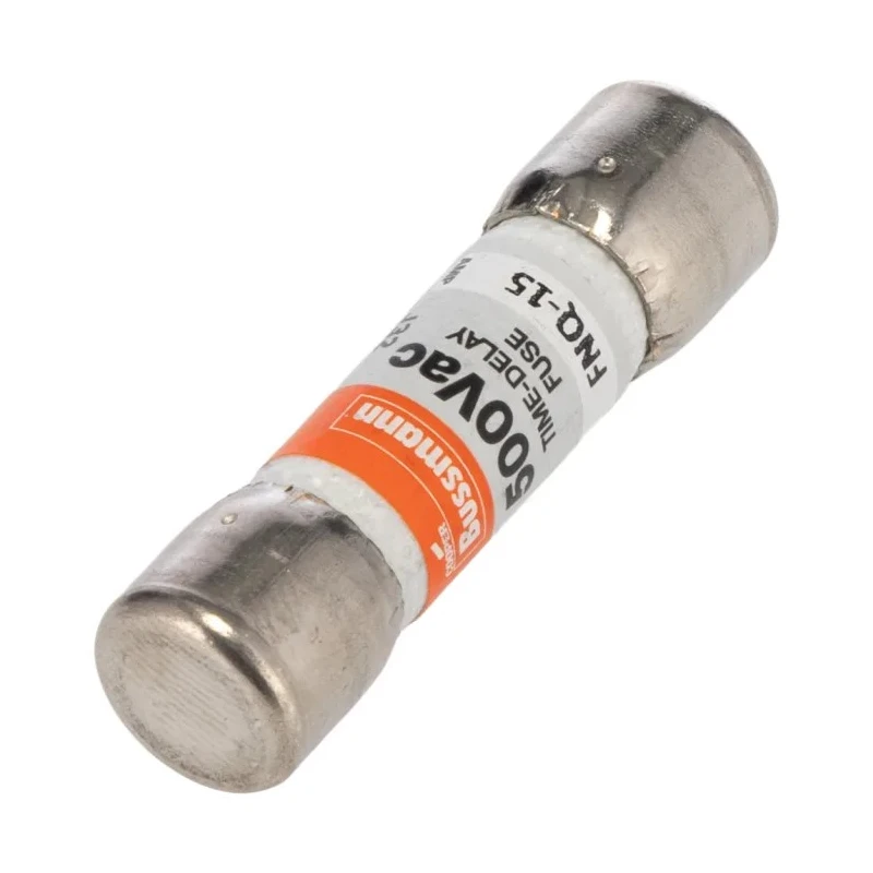 Eaton 15A Time Delay Fibreglass Cartridge Fuse 10 x 38 mm 500V AC FNQ-15