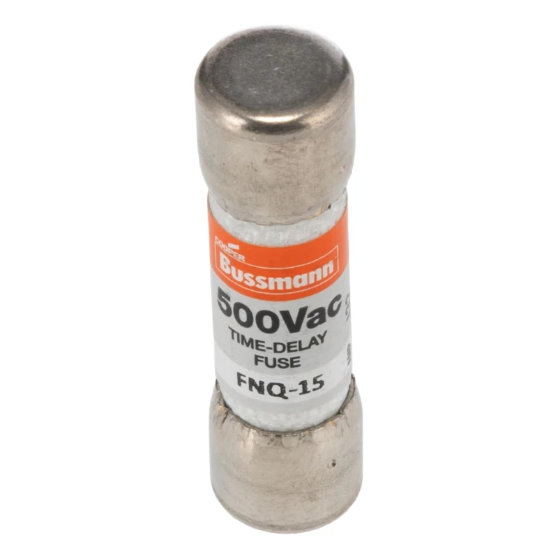 Eaton 15A Time Delay Fibreglass Cartridge Fuse 10 x 38 mm 500V AC FNQ-15