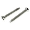 RS PRO Slot Raised Countersunk Steel Machine Screw M3.5 Thread, 35 mm Length 850-7464
