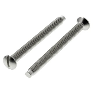 RS PRO Slot Raised (Countersunk) Steel Machine Screw M3.5 Thread Length 40 mm Nickel Finish 850-7467