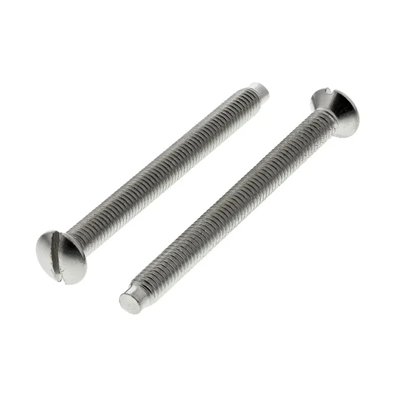 RS PRO Slot Raised (Countersunk) Steel Machine Screw M3.5 Thread Length 40 mm Nickel Finish 850-7467