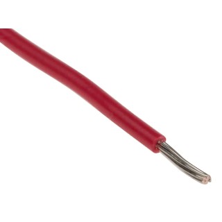 RS PRO Red 0.22 mm² Hook Up Wire, 24 AWG, 7/0.2 mm Core Strands, 250 m Length, Polyvinyl Chloride Jacket, Model 851-3579