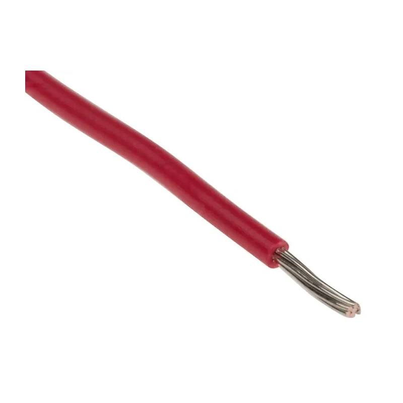 RS PRO Red 0.22 mm² Hook Up Wire, 24 AWG, 7/0.2 mm Core Strands, 250 m Length, Polyvinyl Chloride Jacket, Model 851-3579