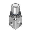 SMC 1/4 in Port Vacuum Regulator, Maximum Flow Rate 140 L/min, Pressure Setting Range -100 to -1.3 kPa, IRV10-N07