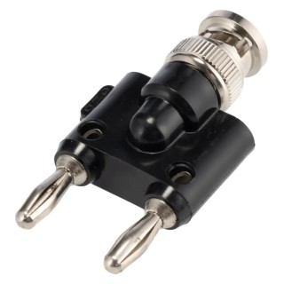 Fluke Test Connector Adapter Male BNC to Male Banana Jack with Beryllium Copper Alloy Contacts Nickel Plated BP881