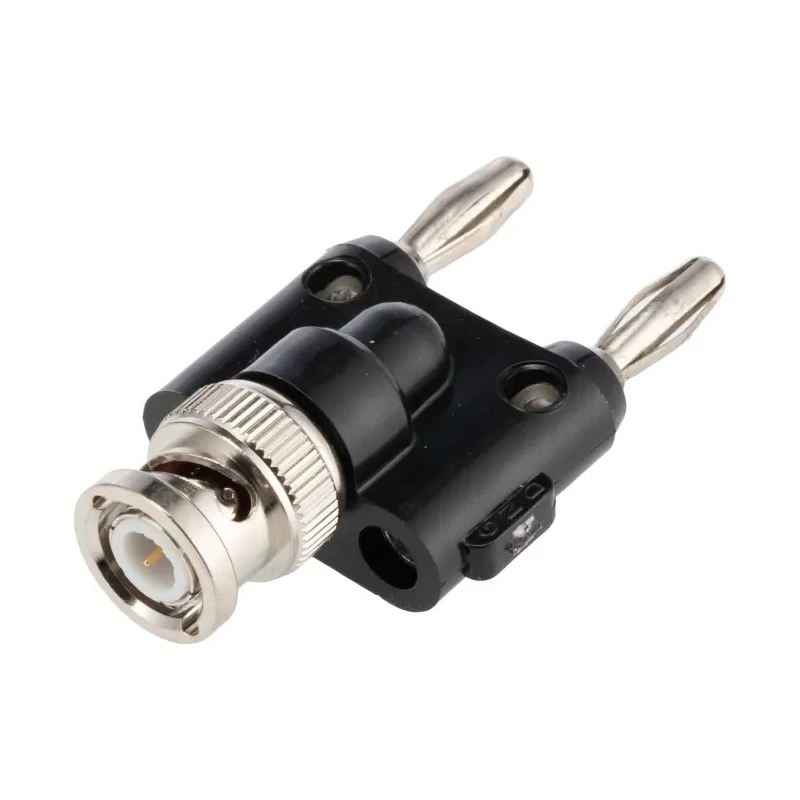 Fluke Test Connector Adapter Male BNC to Male Banana Jack with Beryllium Copper Alloy Contacts Nickel Plated BP881