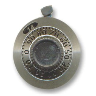 Vishay Multiturn Dial for Use with 46.02 mm Diameter 15 Turn Dial, 1/4 in or 1/8 in Metric Bore Shaft Adaptor 21 1 11