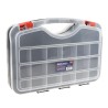 RS PRO Adjustable Compartments 42 Cell Clear Polypropylene Compartment Box, 95 mm x 420 mm x 300 mm 851-7515
