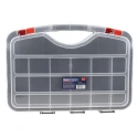RS PRO Adjustable Compartments 42 Cell Clear Polypropylene Compartment Box, 95 mm x 420 mm x 300 mm 851-7515