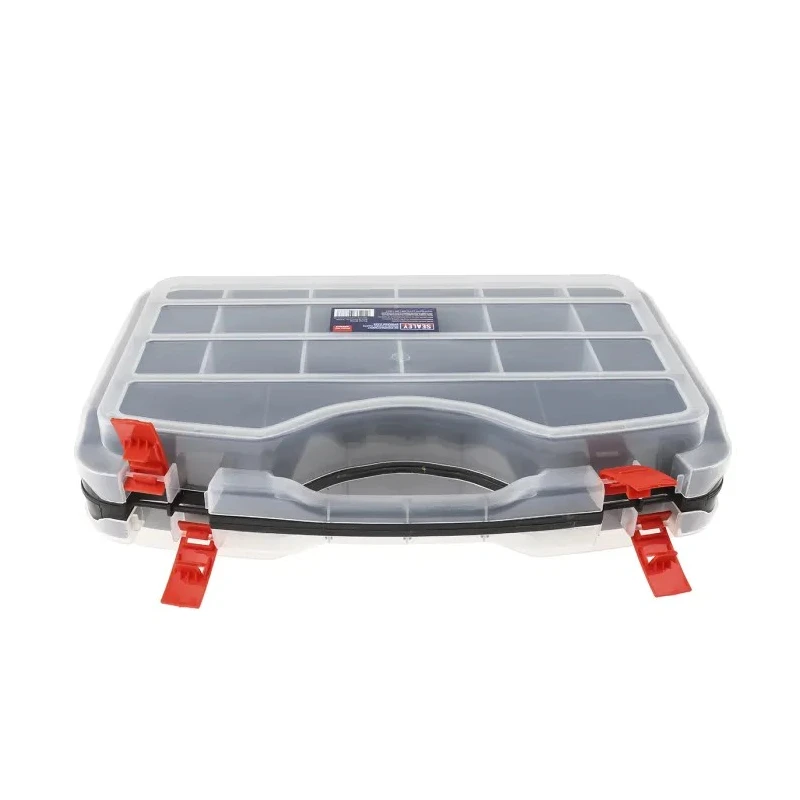 RS PRO Adjustable Compartments 42 Cell Clear Polypropylene Compartment Box, 95 mm x 420 mm x 300 mm 851-7515
