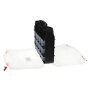 RS PRO Adjustable Compartments 42 Cell Clear Polypropylene Compartment Box, 95 mm x 420 mm x 300 mm 851-7515