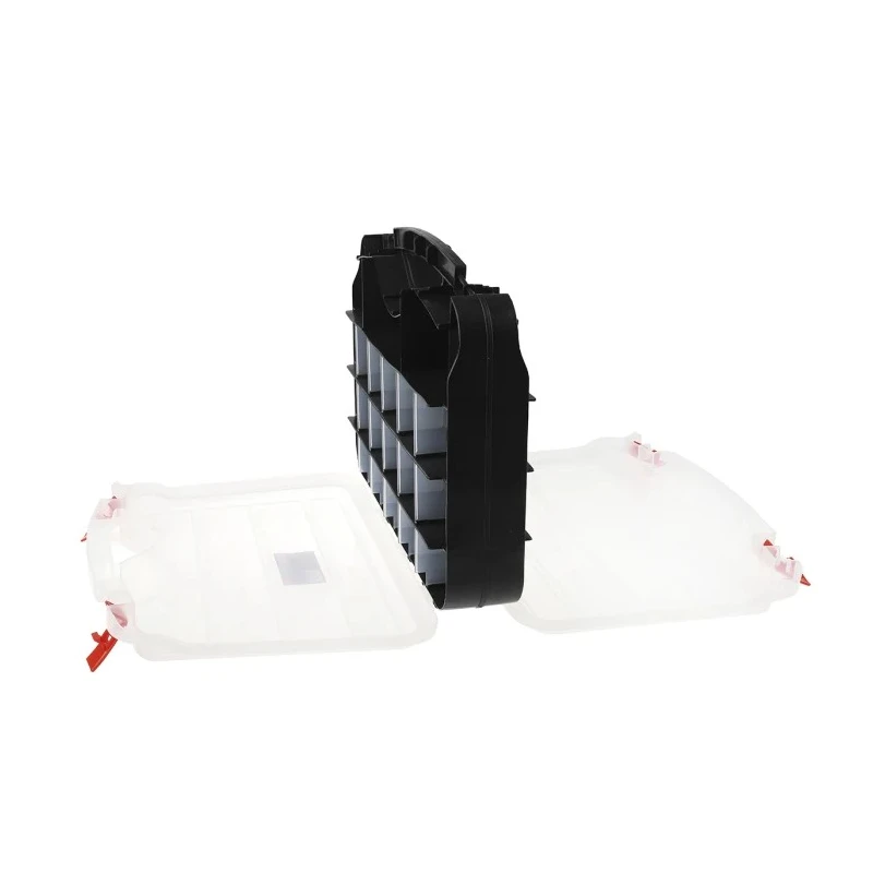 RS PRO Adjustable Compartments 42 Cell Clear Polypropylene Compartment Box, 95 mm x 420 mm x 300 mm 851-7515