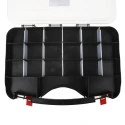 RS PRO Adjustable Compartments 42 Cell Clear Polypropylene Compartment Box, 95 mm x 420 mm x 300 mm 851-7515