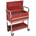 RS PRO 2 Drawer Wheeled Roller Cabinet Steel Tool Trolley 815mm Length 410mm Width 985mm Height Load Capacity 80kg 851-7581