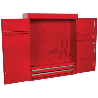 RS PRO 2 Drawer Tool Cabinet Heavy Gauge Steel Wall Mount 750mm Length 225mm Width 890mm Height Model 851-7610