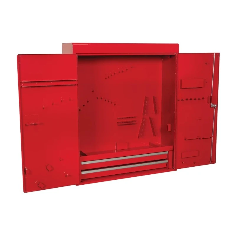 RS PRO 2 Drawer Tool Cabinet Heavy Gauge Steel Wall Mount 750mm Length 225mm Width 890mm Height Model 851-7610