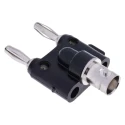Pomona Black Male Test Connector Adapter 500V Voltage Nickel Plated Beryllium Copper Alloy BP880