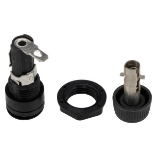 Eaton 16A 250V AC Panel Mount Fuse Holder 1 Pole for 5 x 20 mm Fuses HTB-44M-R