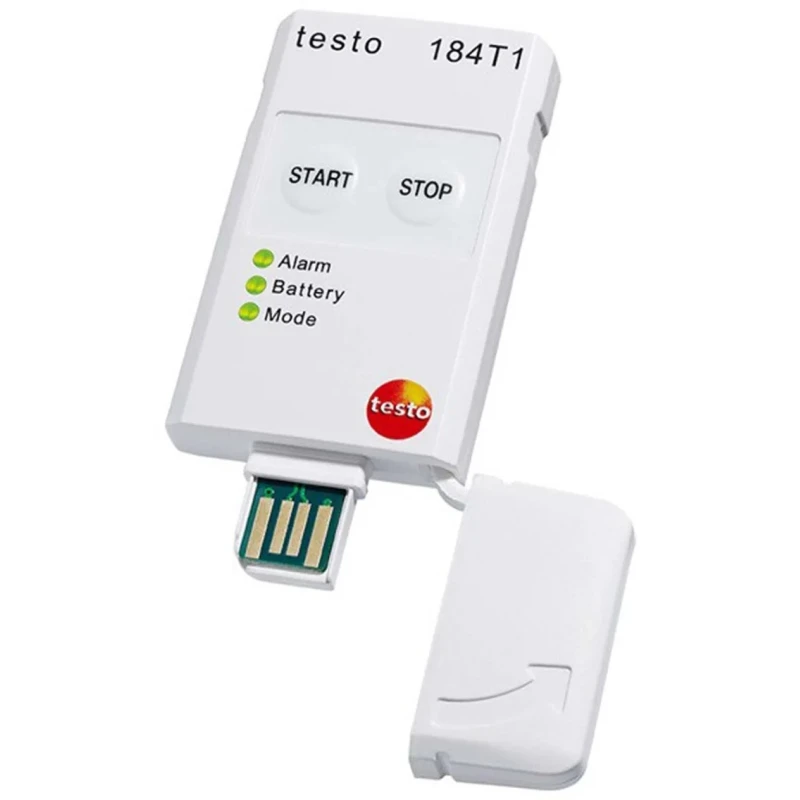 Testo 184-T1 Temperature Data Logger USB Interface IP67 Accuracy ±0.8 °K Lithium Battery China 0572 1841
