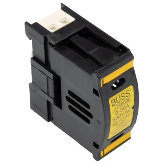 Eaton 30A Rail Mount Fuse Holder, 1P-Pole, 600V AC Thermoplastic Case JT60030