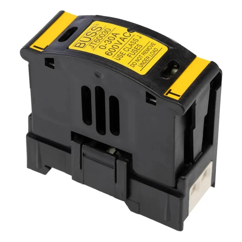 Eaton 30A Rail Mount Fuse Holder, 1P-Pole, 600V AC Thermoplastic Case JT60030
