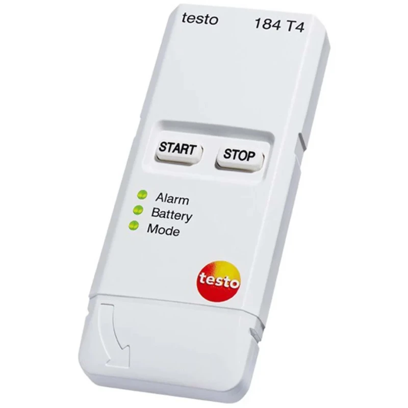 Testo 184-T4 Temperature Data Logger, USB, NFC, IP67, ±0.5 °K Accuracy, Lithium Battery, Measurement Range -80°C 0572 1844