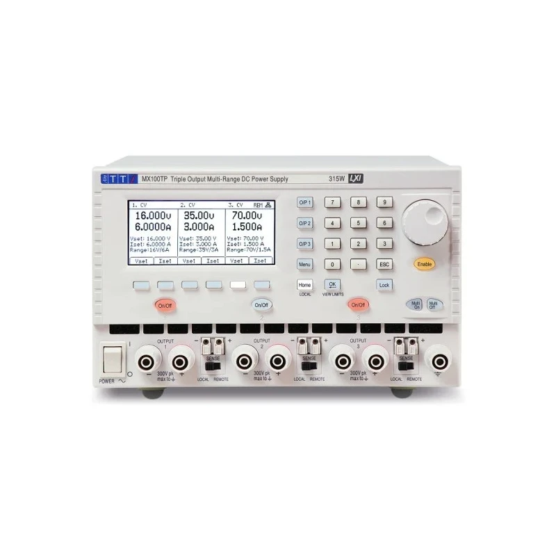 Aim-TTi Digital Bench Power Supply 3-Output 0 V ac to 70V 315 W 6 A Max MX100TP