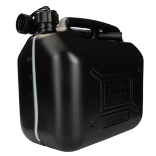 RS PRO Fuel Storage Plastic Jerry Can 10L Capacity Black Diesel Colour Code 851-7512
