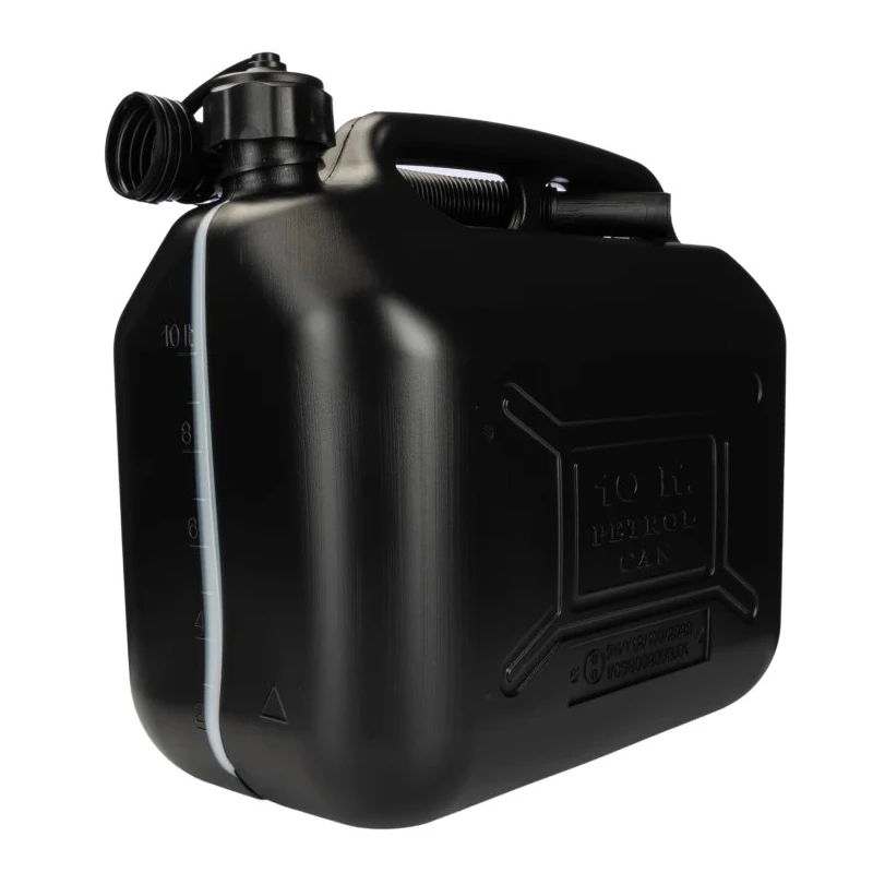 RS PRO Fuel Storage Plastic Jerry Can 10L Capacity Black Diesel Colour Code 851-7512