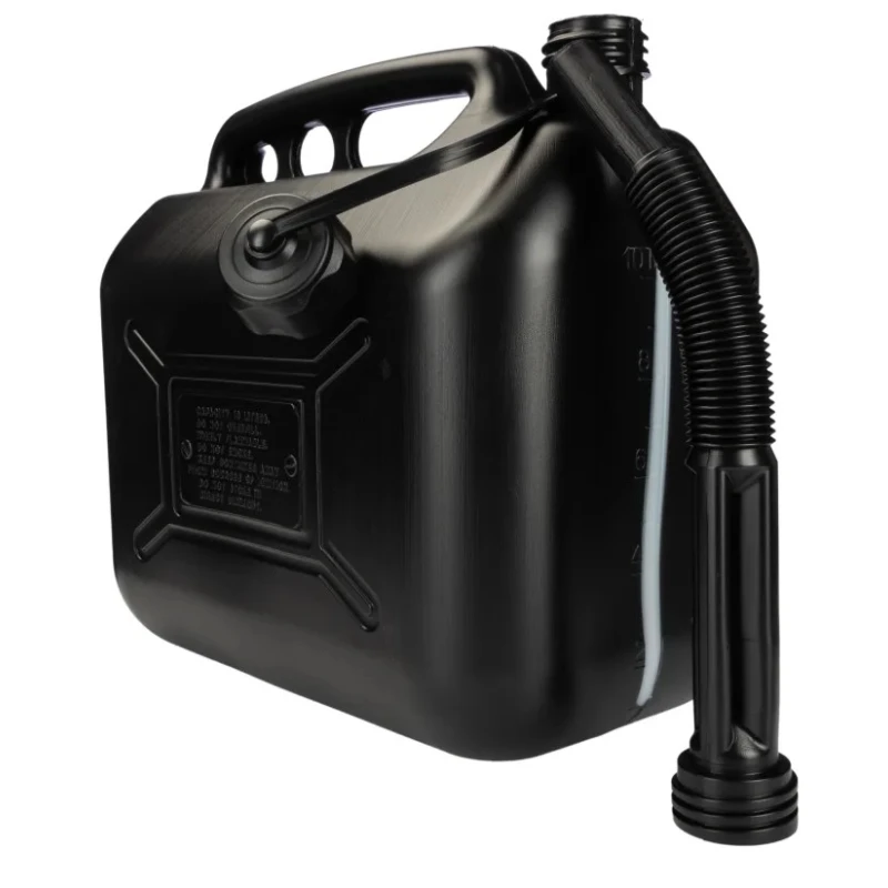 RS PRO Fuel Storage Plastic Jerry Can 10L Capacity Black Diesel Colour Code 851-7512