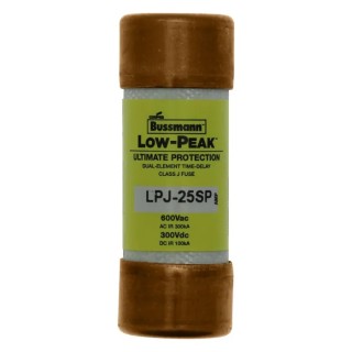 Eaton Time Delay Current Limiting Dual Element Fuse 25A 600V 57.15 mm x 20.57 mm x 20.57 mm LPJ-25SP