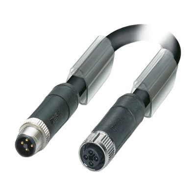Phoenix Contact Sensor Actuator Cable 2 m Polyurethane Jacket Male 4 way Straight to 4 way Straight 60V 1408809