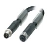 Phoenix Contact Sensor Actuator Cable 2 m Polyurethane Jacket Male 4 way Straight to 4 way Straight 60V 1408809