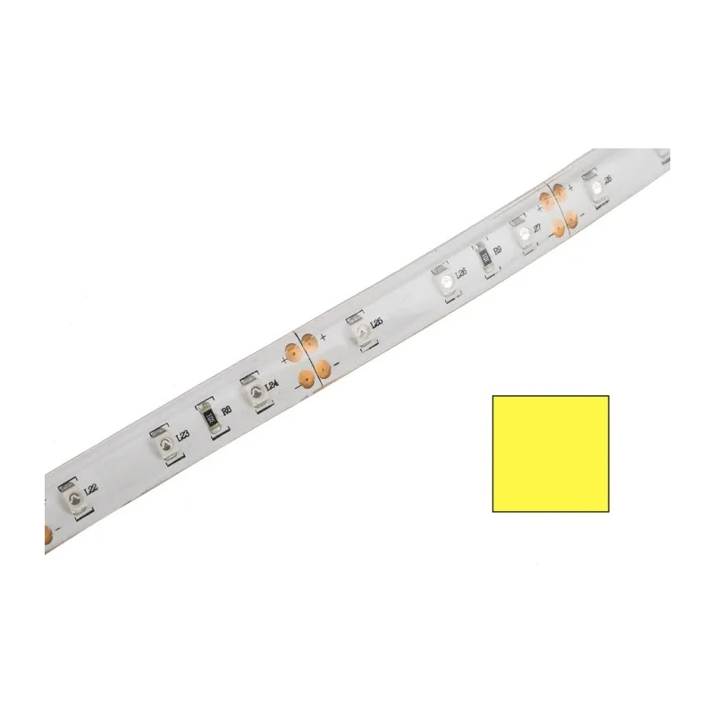 RS PRO 12V Yellow LED Strip Light Flexible 1 m Length IP65 60 LEDs/m 4.8W/m 855-5955
