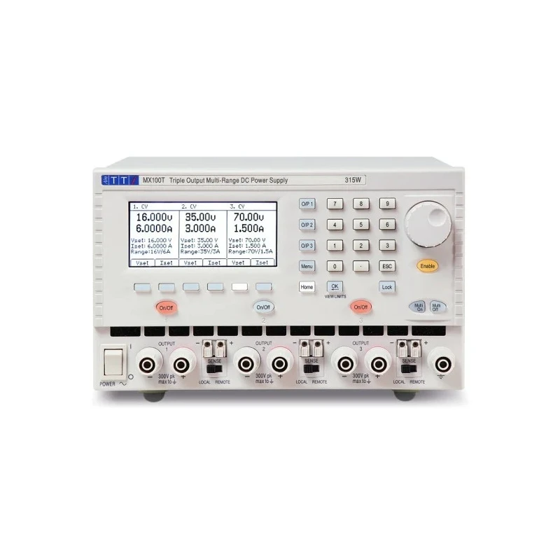 Aim-TTi Digital Bench Power Supply 3-Output 16 V to 70 V 315 W 6 A Max MX100T