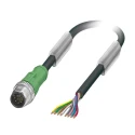 Phoenix Contact Sensor Actuator Cable Male 8 Way M12 to Unterminated, 3 m Length, Polyurethane Jacket, 30V 1522503