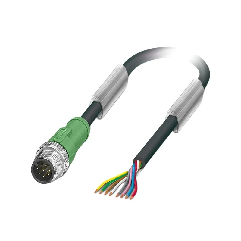 Phoenix Contact Sensor Actuator Cable Male 8 Way M12 to Unterminated, 3 m Length, Polyurethane Jacket, 30V 1522503