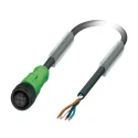 Phoenix Contact Sensor Actuator Cable Female 4 Way M12 to Unterminated, Polypropylene Jacket, 5 m, 250V 1442492
