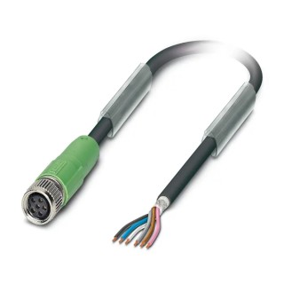 Phoenix Contact Sensor Actuator Cable Female 6 Way M8 to 6 Way Unterminated Polyurethane Jacket 5 m 1522419