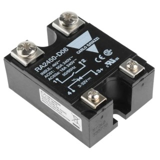 Carlo Gavazzi RA24 Series Solid State Relay Panel Mount 50A Load 280V ac Load 32V dc Control 