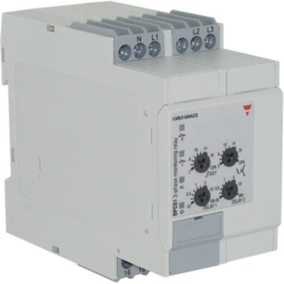 Carlo Gavazzi 3 Phase 510/793 V AC Monitoring Relay, SPDT Contact, DIN Rail Mount, 600V AC, 690 V AC, 24 V DC DPC01DM69400HZ