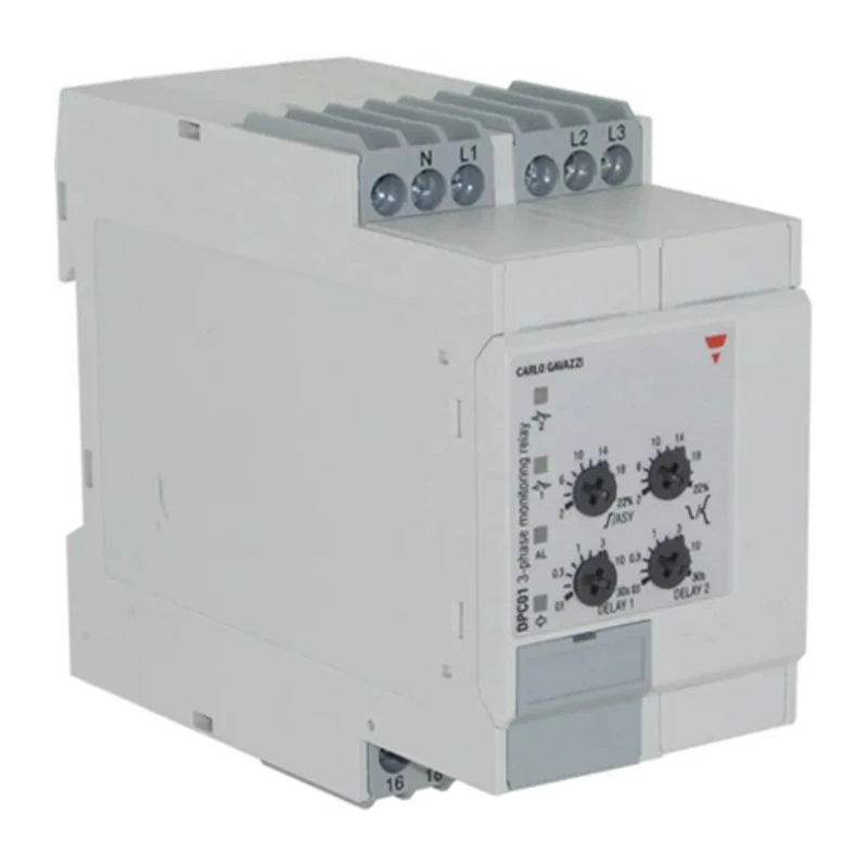Carlo Gavazzi 3 Phase 510/793 V AC Monitoring Relay, SPDT Contact, DIN Rail Mount, 600V AC, 690 V AC, 24 V DC DPC01DM69400HZ