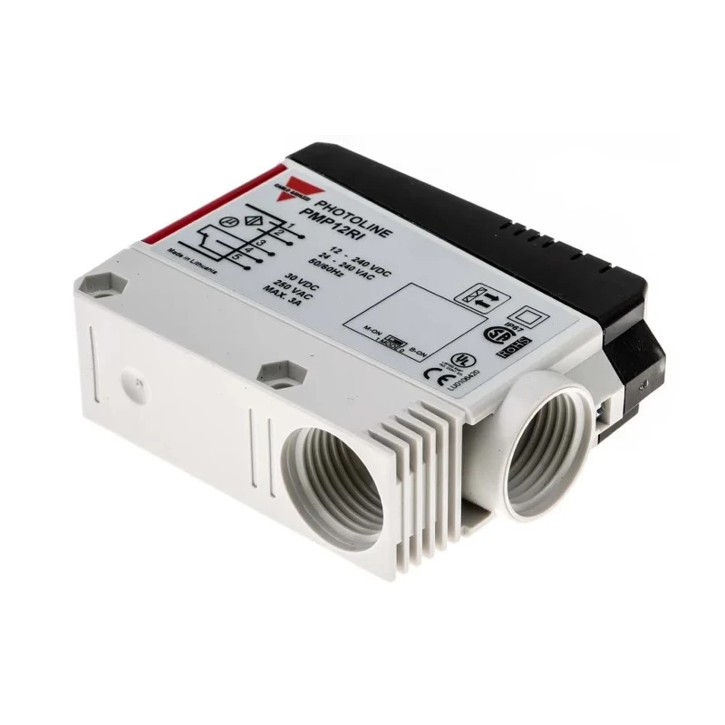 Carlo Gavazzi Retroreflective Photoelectric Sensor, Block Style, 12 m Detection Range, Relay Output, IP67 PMP12RI