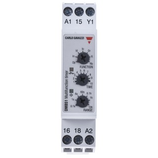 Carlo Gavazzi DMB51 Series DIN Rail Timer Relay, 2-Contact, 12 to 240 V dc, 12V ac, 240 V ac, 0.1 s to 100 h DMB51