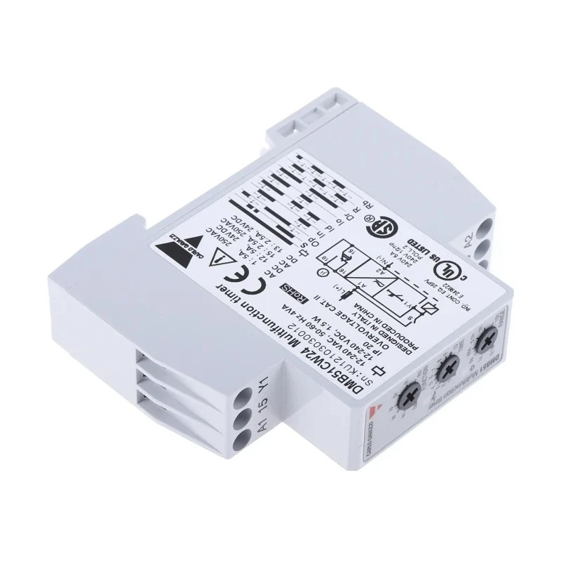 Carlo Gavazzi DMB51 Series DIN Rail Timer Relay, 2-Contact, 12 to 240 V dc, 12V ac, 240 V ac, 0.1 s to 100 h DMB51