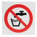 RS PRO Plastic Not Drinking Water Prohibition Sign 200mm x 200mm ISO 7010 857-8646
